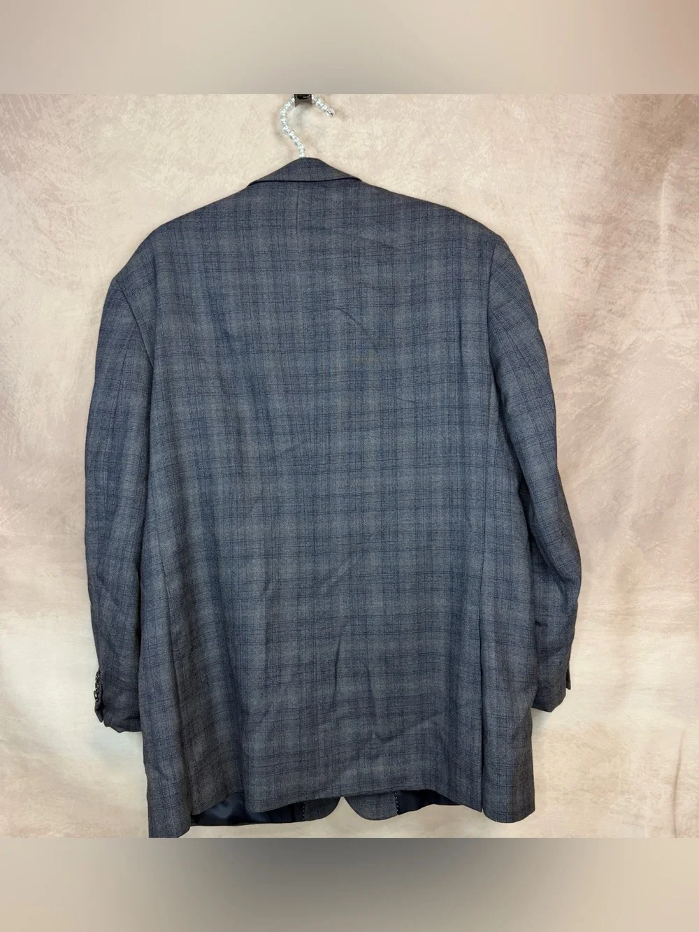 Kenneth Cole Gray Navy Plaid Sport Coat